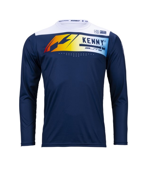 Koszulka rowerowa MTB Elite Navy niebieski/biały / czerwony M Kenny Racing | 232-3004040-5520