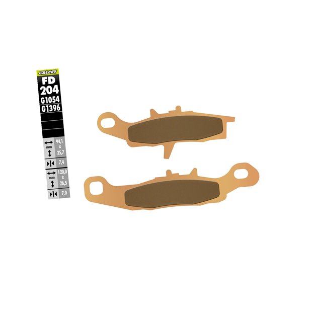 GALFER KLOCKI HAMULCOWE KH258 SPIEK METALICZNY (ZŁOTE) OFF ROAD