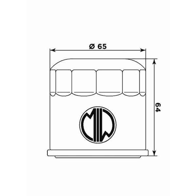 Filtr oleju Honda, Kawasaki, Triumph, Yamaha HF204 MIW | H1015