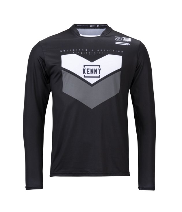 Kenny Racing Koszulka Rowerowa MTB Prolight Black/Grey Czarny/Szary/Biały XL | 232-3004042-5749