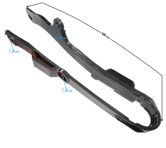 Ślizg łańcucha napędu górny Cross 300cc Barton NXT 300 -Kayo, Apollo, Diabolini, Xmotos