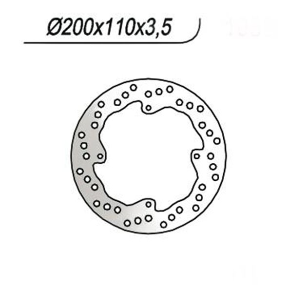 Tarcza hamulcowa (tył) KTM 85 SX '03-'15 (200X110X3,5)(4X6,5mm) NG