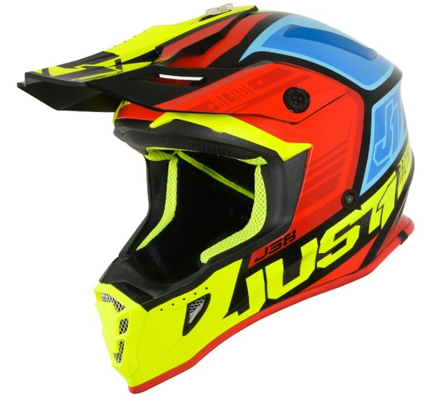 Kask JUST1 J38 BLADE red-blue-yellow-black M