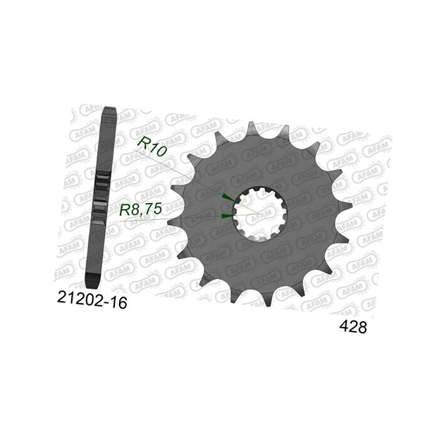 Zębatka przednia 16 Yamaha DT 125R ŁAŃC. 428 AFAM | 21202-16