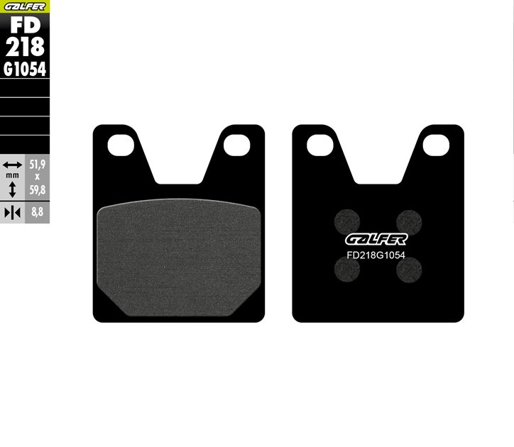 GALFER KLOCKI HAMULCOWE KH267 PÓŁMETALICZNE YAMAHA R1 1998-2000; XJR 1300 2000 TYŁ
