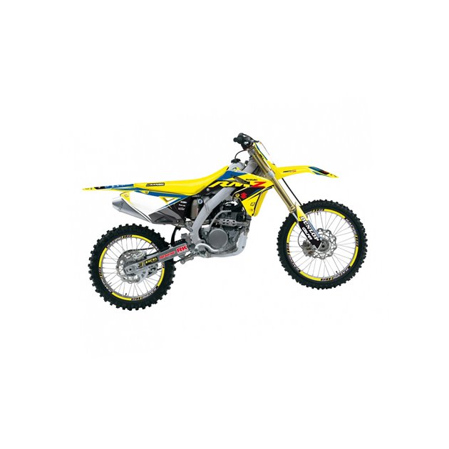 BLACKBIRD KOMPLET NAKLEJEK (OKLEIN) SUZUKI RMZ 250 2010-2018 DREAM 5 KOLOR NIEBIESKI ŻÓŁTY CZARNY