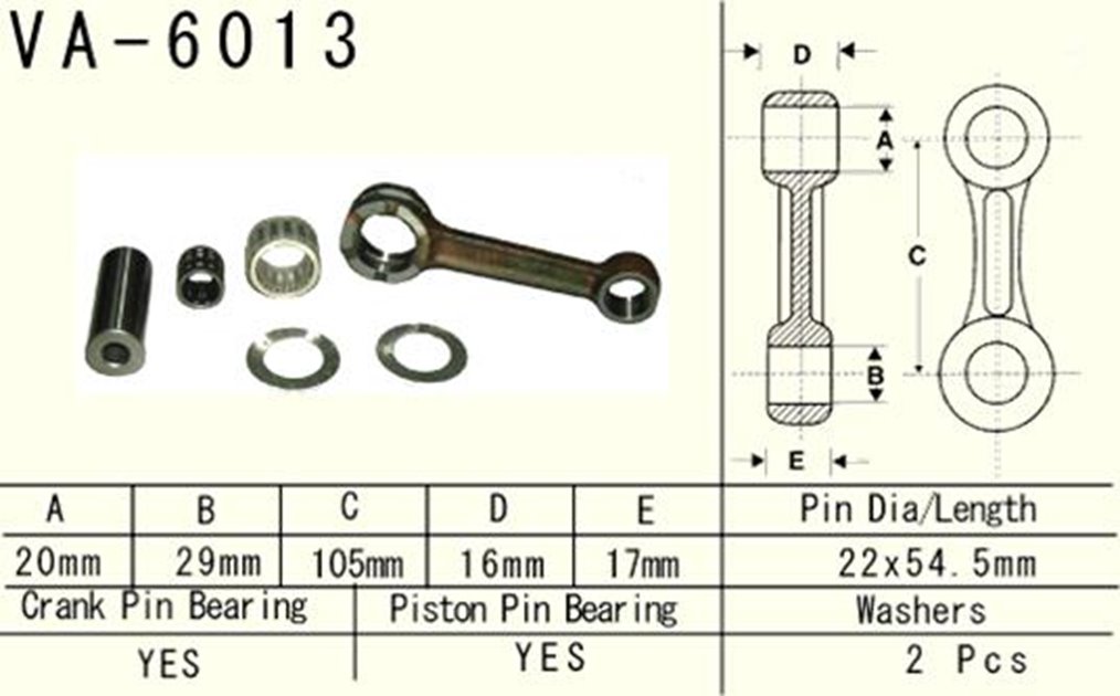 KORBOWÓD YAMAHA YZ 125 (YZ125) 97-00 (VA6013) (Made in Japan) VESRAH