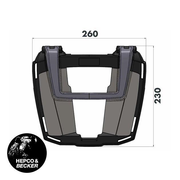 Easyrack stelaż pod kufer centralny czarny Voge R 625 | 6617711 01 01