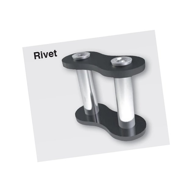 Zakówka łańcucha 530 DZX ACTIVE RING (X-RING) CHROM RIVET (drążona) CZ | CZ530DZXRIVSL