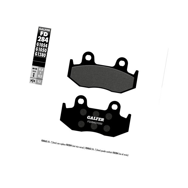 GALFER KLOCKI HAMULCOWE KH323 PÓŁMETALICZNE (GRUBOŚĆ 9,2 MM) SCOOTER