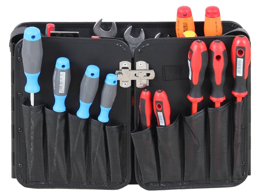 Składana półka na narzędzia Wing 4901 z 45 możliwościami włożenia Hepco Becker