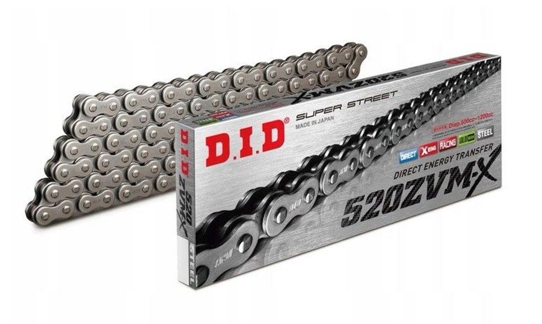 Łańcuch napędowy DID 520ZVMXBK (112 ogniw) X-RING (otwarty + zakuwka) | 520ZVMXBK-112