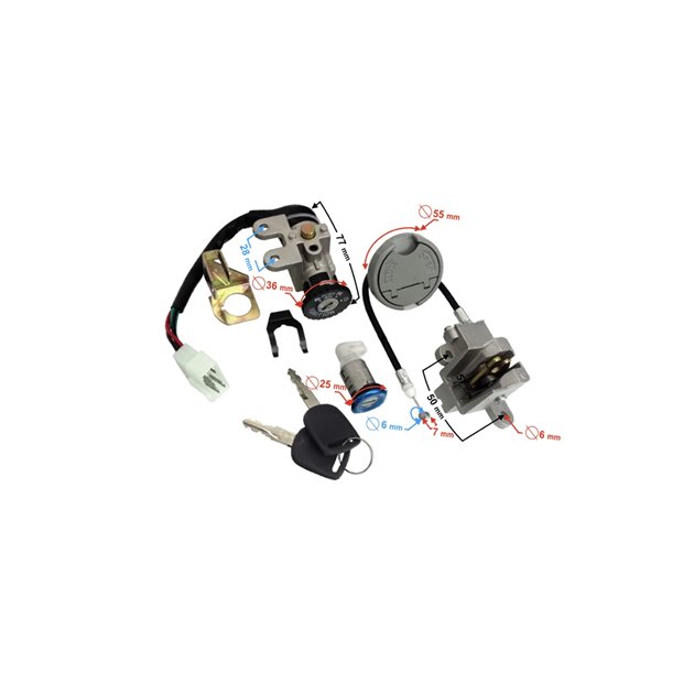 Stacyjka do skutera GY6 139QMB, 139QMA Barton 21 1