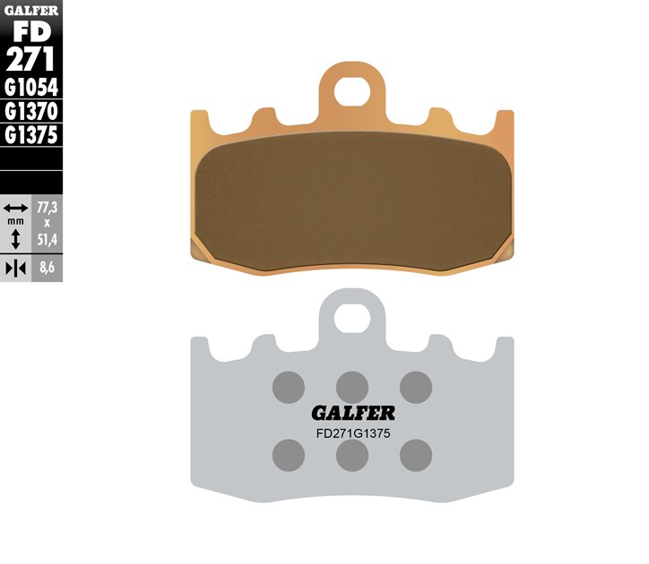 Klocki hamulcowe KH335 Spiek metaliczny Złote SPORT Galfer | FD271G1375