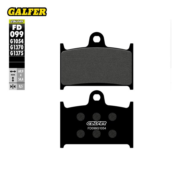 GALFER KLOCKI HAMULCOWE KH145 / KH236 PÓŁMETALICZNE
