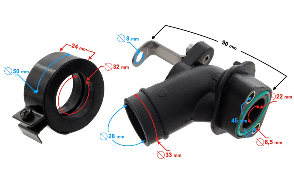 Króciec ssący ATV Mikilon 180 (H)