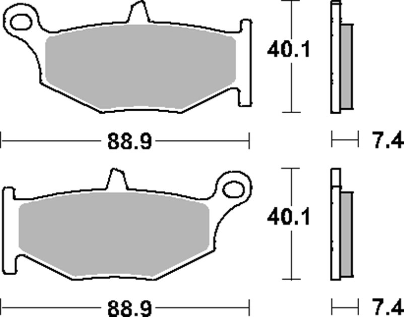 Klocki hamulcowe KH419 STREET CERAMIC KOLOR CZARNY PASUJE DO: SUZUKI GSX-R 600/750/1000/1300, DL1000 V-STROM TYŁ