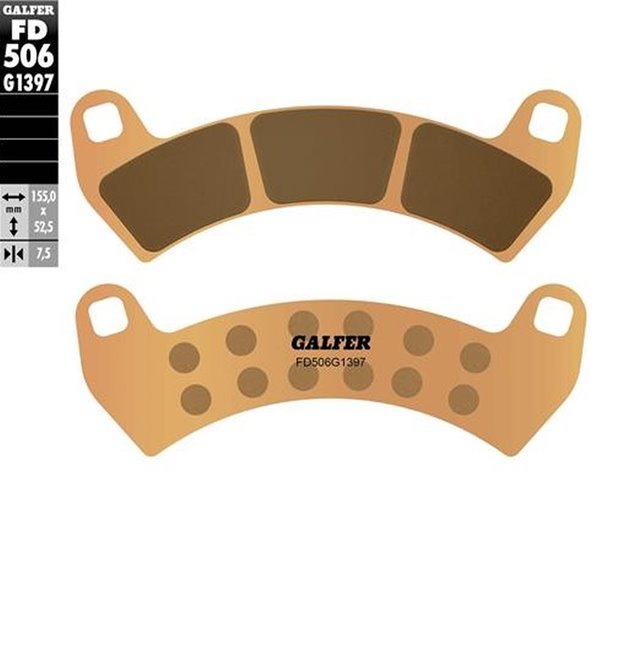 Klocki hamulcowe KH680 spiek metaliczny (złote) ATV Polaris Galfer | FD506G1397
