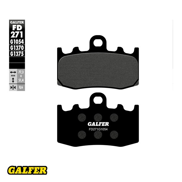 GALFER KLOCKI HAMULCOWE KH335 PÓŁMETALICZNE BMW PRZÓD (R1100/1200, K1300)