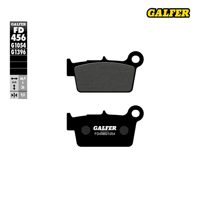 GALFER KLOCKI HAMULCOWE KH367/2 PÓŁMETALICZNE