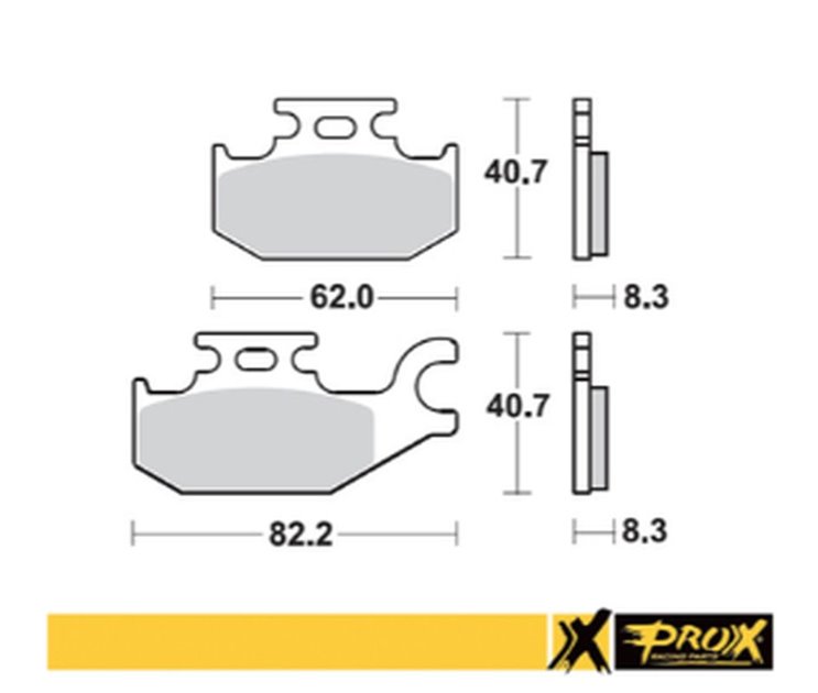 Klocki hamulcowe kh413 SUZUKI LT-A/F 400F '08-'15, LT-A 450X '07-'10, LT-A 700X '05-'07, LT-A 750X '08-'15 LEWY PRZÓD ProX
