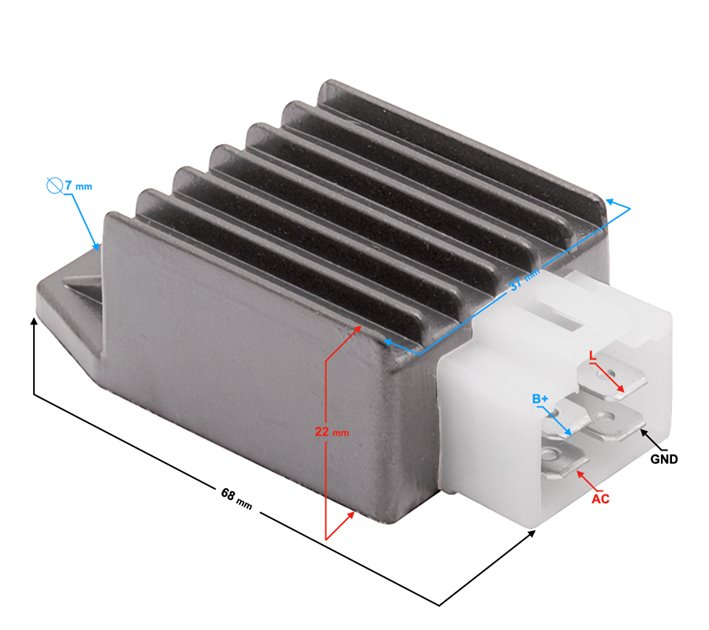 Regulator napięcia skuter 4T GY6 139QMB, 139QMA Skuter 4T