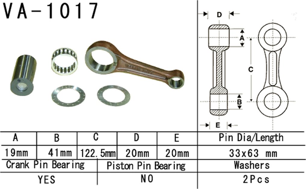 KORBOWÓD HONDA TRX 450 FOURTRAX FOREMAN 95-01 (VA1017) (Made in Japan) VESRAH