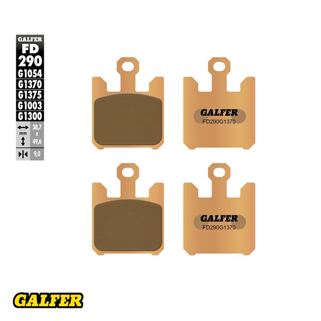 GALFER KLOCKI HAMULCOWE KH369/4 SPIEK METALICZNY (ZŁOTE) STREET