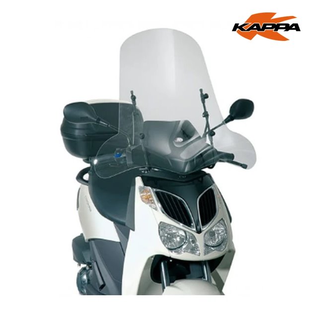 Szyba akcesoryjna Kymco/SYM/Peugeot / Yamaha/Aprilia/Honda 66x67cm przeźroczysta Kappa | 105AK