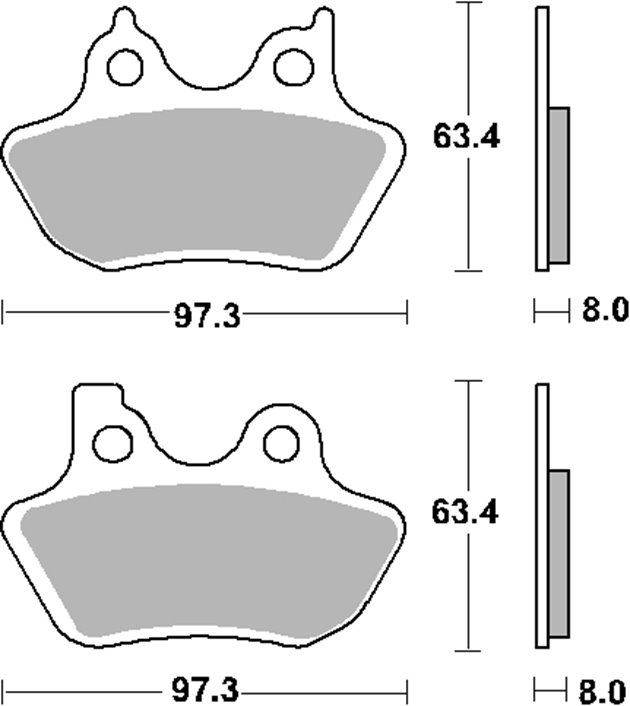 Klocki hamulcowe KH400 STREET EXCEL/RACING SINTER KOLOR ZŁOTY