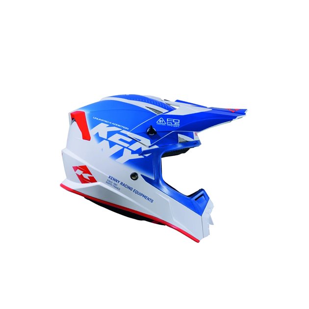 Kask Cross/Enduro Track Graphic Focus Patriot biały/niebieski / czerwony M Kenny Racing | 261-0303021-5528