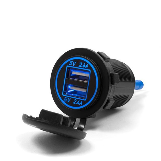 Gniazdko motocyklowe 2x USB - BTMUS09