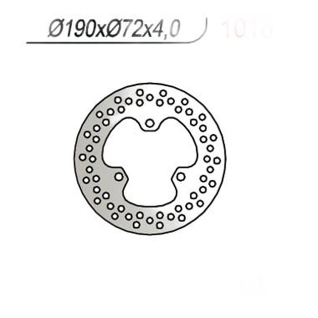 Tarcza hamulcowa (tył) HONDA TRX 250/450 '05-'06 (190X72X4) NG