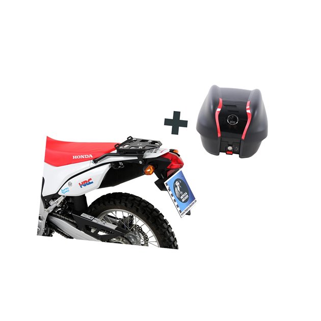 Bagażnik Minirack + kufer centralny Honda CRF 250 Rally 2017-2020 Hepco Becker | 6609511 01 01-206