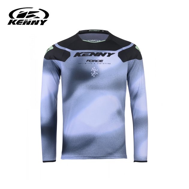 Koszulka Cross Enduro Force Fog Neon Green Czarny/Szary L Kenny Racing | 251-3504011-5605