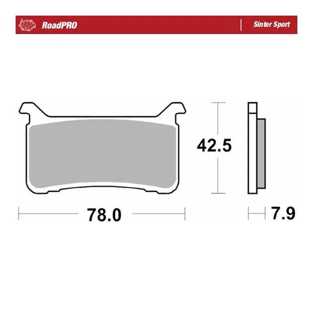 Klocki hamulcowe KH700 ROADPRO SINTER SPORT Honda CB 1000 R/CB 1100 RS/CBR 1000 RR Fireblade/VFR 800 przód Moto-Master | M413105
