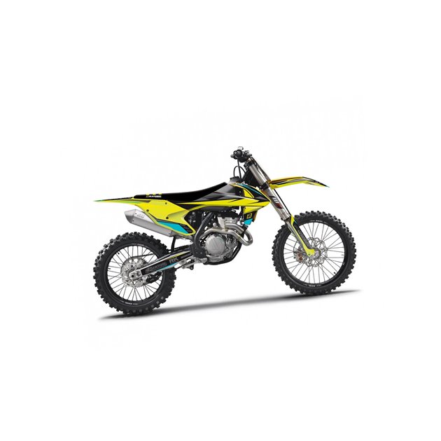 Komplet naklejek (oklein) + pokrowiec na siedzenie KTM SX/SX-F, EXC/EXC-F STEALTH Blackbird | E8541