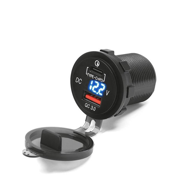 Gniazdko motocyklowe USB 3.0 i USB C - BTMUS12