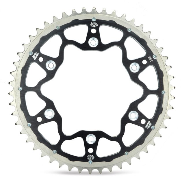 PROMOCJA ZĘBATKA TYLNA DUAL RING (STALOWO-ALUMINIOWA) 270 52 (27052) KOLOR CZARNY YAMAHA YZ/YZF 99-24 WRF 01-24 (JTR251.52) (ŁAŃC. 520) MOTO-MASTER