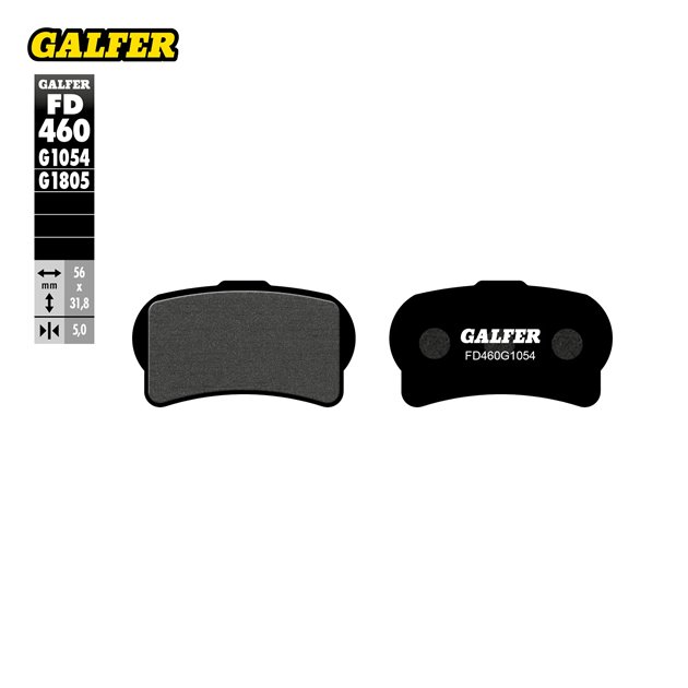 GALFER KLOCKI HAMULCOWE KH644 PÓŁMETALICZNE TRIAL
