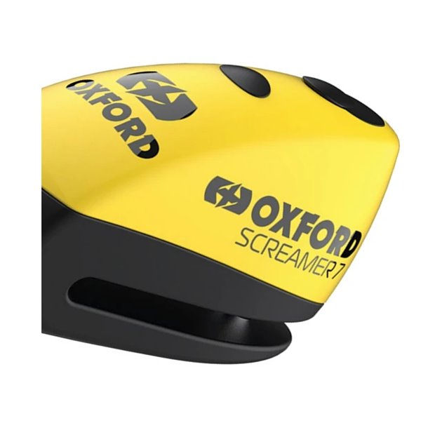Blokada tarczy hamulcowej z alarmem Screamer XA7 trzpień 7mm czarny/żółty fluo Oxford | LK290