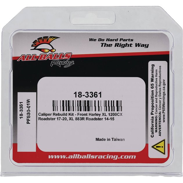 Zestaw naprawczy zacisku hamulcowego przód Harley Davidson XL 1200 CX Roadster, XL 883 R Roadster All Balls | 18-3361