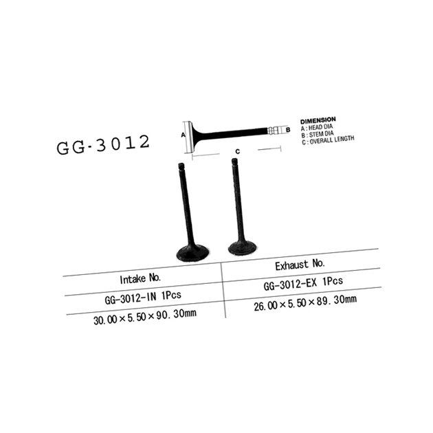 Zawór ssący Suzuki GN 125, DR 125, FL 125 (30,00X5,5X90,30mm) Vesrah | GG-3012-IN