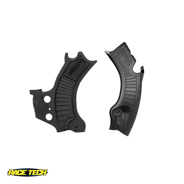 Osłony ramy (komplet) Bi-material Super Grip Honda CRF 450 R/RWE/RX, CRF 250 R/RX Czarny Racetech | PRTCRFNR002