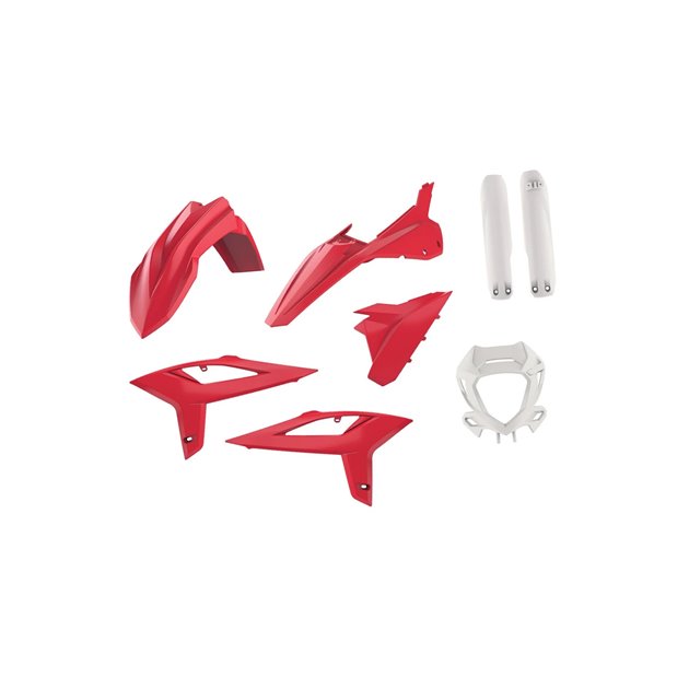 Komplet plastikow (FULL KIT) Beta RR 2T/4T Kolor Czerwony OEM Racing Polisport | 91024