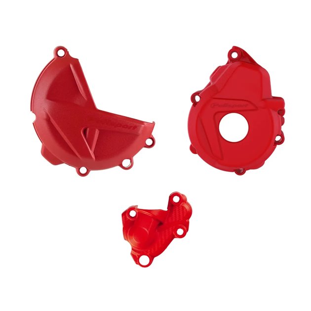 Zestaw osłon sprzęgła i zapłonu i pompy wody Polisport Gas Gas EC 250 21-23 EC 300 21-23 czerwony | 91321