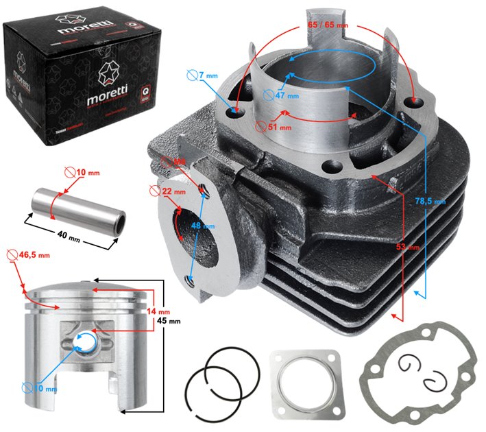 Cylinder do skutera 2T 80cc TGB