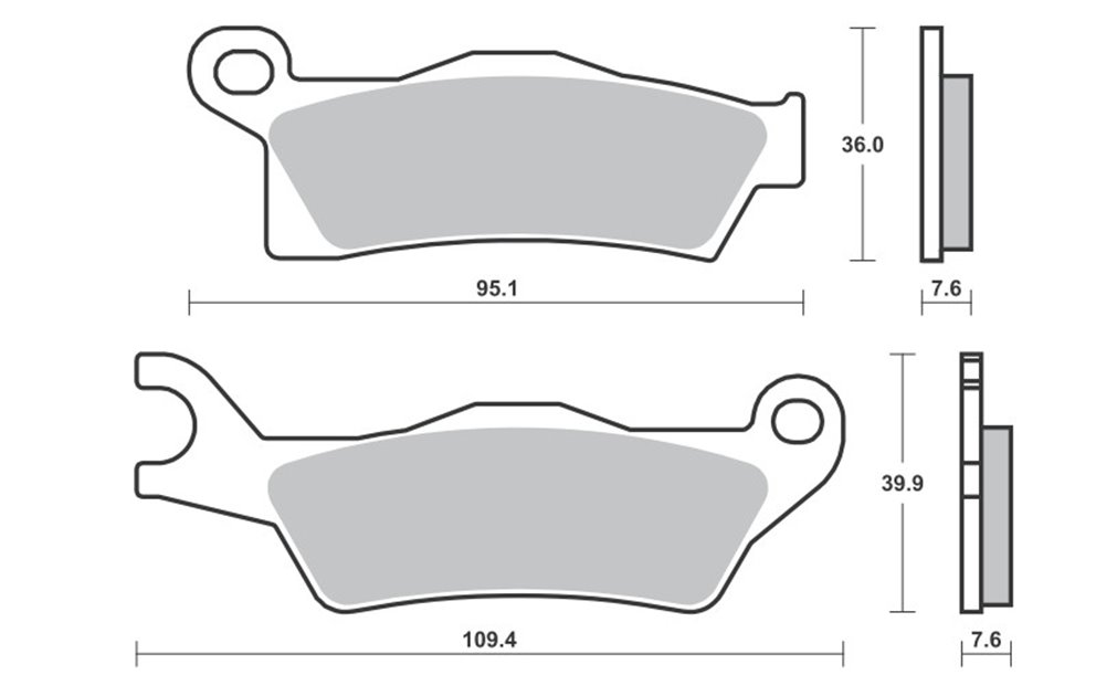 Klocki hamulcowe KH617 OFF-ROAD RACING SINTER KOLOR ZŁOTY CAN-AM OUTLANDER 800 / 1000 12-, RENEGADE 1000 12-, PRAWY PRZÓD / TYŁ