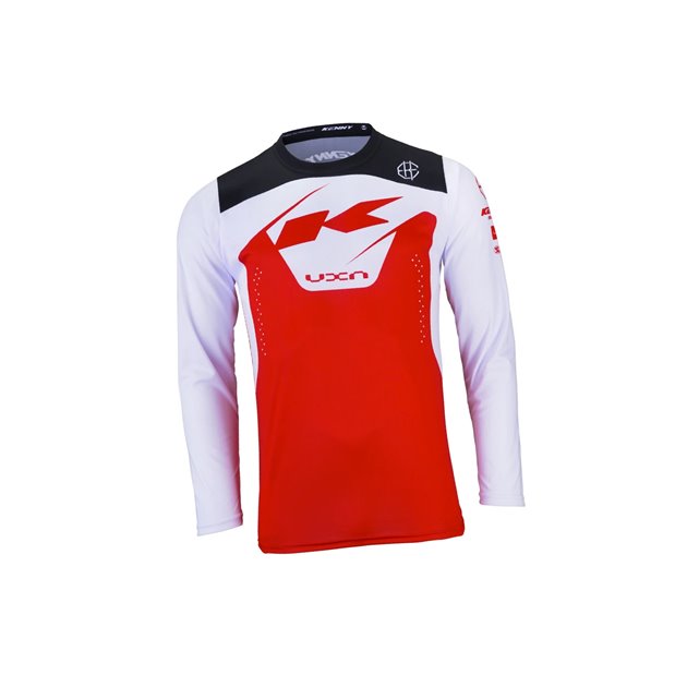 Koszulka rowerowa MTB Elite Red czerwony/biały / czarny XL Kenny Racing | 242-3004040-5701
