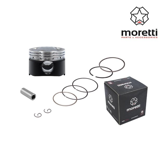 Tłok Moretti 60cc Skuter 4T, śr:44 sw:13 c:17,2, grafitowany, komplet GY6 139QMB, 139QMA Skuter 4T